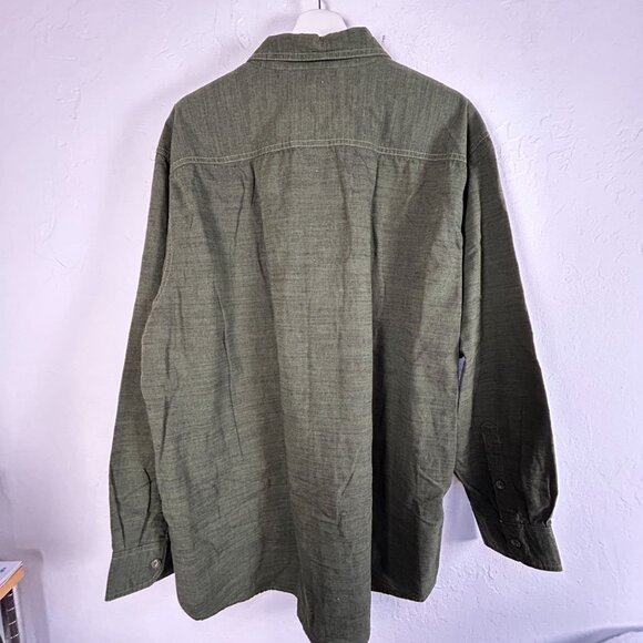 Outdoor Life Mens Green Long Sleeve Button-Up Shirt XL Cotton Lightweight NWOT - Picture 2 of 8